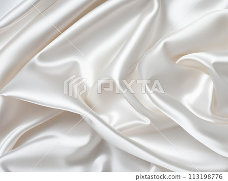 純白色緞面布料，背景材質 113198776
