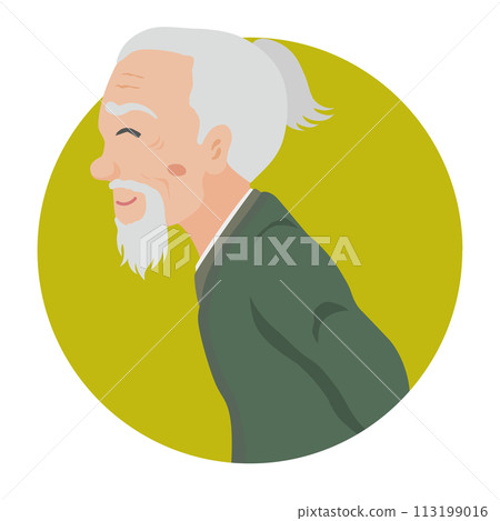 Edo period townsman, elderly man Edo period townsman, elderly man 113199016