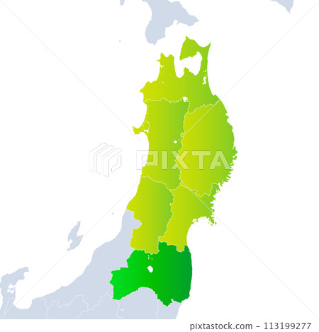 福島縣地圖和東北地區 113199277