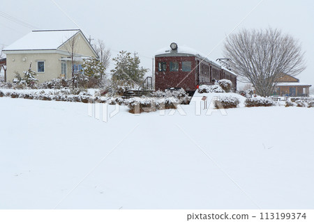 安曇野千尋公園的雪景 安曇野千尋公園的雪景 113199374