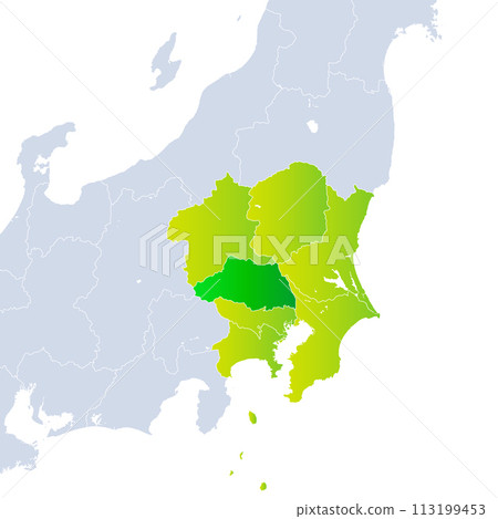 埼玉縣地圖和關東地區 埼玉縣地圖和關東地區 113199453