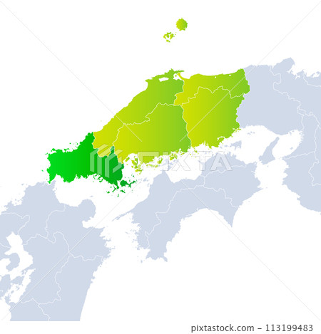 山口縣地圖和中國地區 113199483