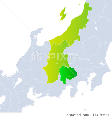 Yamanashi Prefecture Map and Koushin'etsu Region 113199484