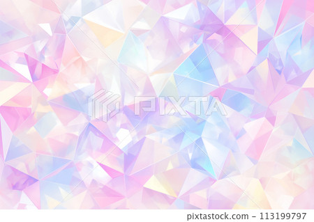 A faintly glowing watercolor-style pastel-colored prism A faintly glowing watercolor-style pastel-colored prism 113199797
