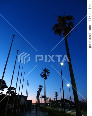 江之島夜晚結束的天空 江之島夜晚結束的天空 113200178