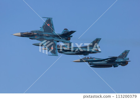 fighter plane flying in the sky 113200379