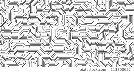 Circuit board seamless pattern, computer... - Stock Illustration ...