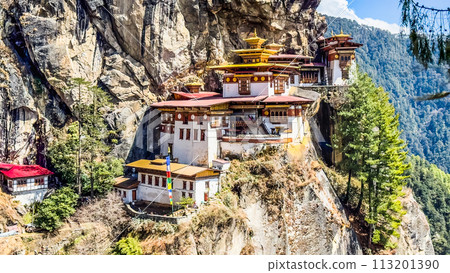 Paro Taktsang: The Tiger's Nest Monastery - Bhutan. 113201390