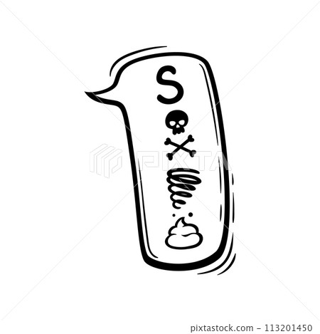 Comic swear speech bubbles, hate angry talk, aggressive expletive curse. Isolated vector profanity-laden intense emotion convey frustration, anger or humor, adding a raw and authentic tone to dialogue 113201450