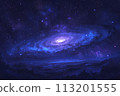 寂靜的太空中綻放的星光：為幻夜著色的光之集合 AI 生成 80 113201555