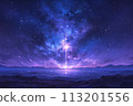 寂靜的太空中綻放的星辰光彩：為幻夜著色的光之集合 AI 生成 81 113201556