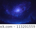 寂靜的太空中綻放的星光：為幻夜著色的光之集合 AI 生成 83 113201559