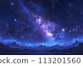 寂靜的太空中綻放的星光：為幻夜著色的光之集合 AI 生成 84 113201560