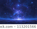 寂靜的太空中綻放的星光：為幻夜著色的光之集合 AI 生成 90 113201566