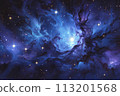 寂靜的太空中綻放的星光：為幻夜著色的光之集合 AI 生成 92 113201568