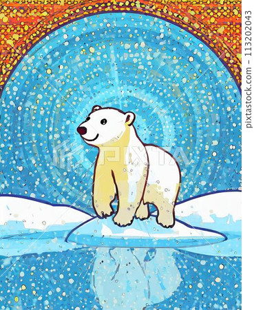 Polar bear and the sea 113202043