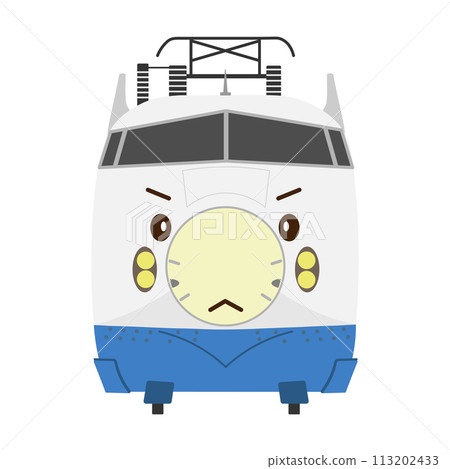 Illustration of the 0 series Shinkansen with a sharp face 113202433