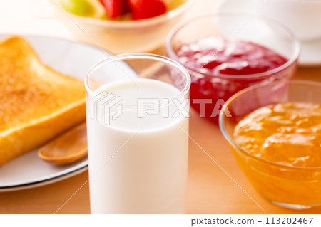 Drink milk for breakfast 113202467