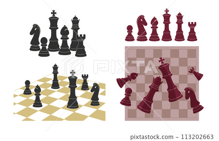 Chess, chess pieces, chess board, king 113202663