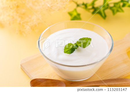 Eat yoghurt 113203147