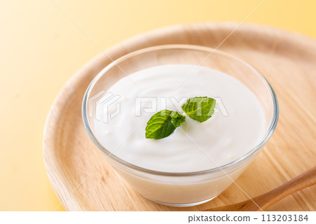 Eat yoghurt 113203184