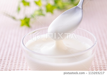 Eat yoghurt 113203217