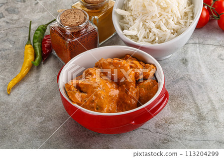 Indian cuisine - chicken butter masala 113204299