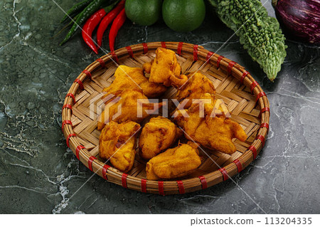 Indian cuisine - paneer pakora cheese 113204335