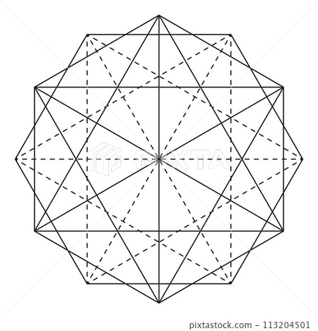Sacred geometry vector design element.  113204501