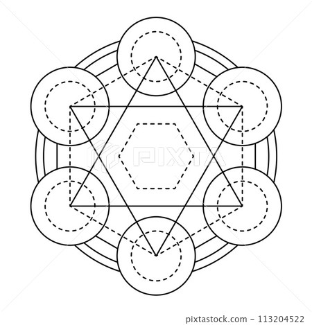 Sacred geometry vector design element. Sacred geometry vector design element. 113204522