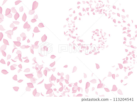 水彩風格旋轉櫻花暴風雪 113204541