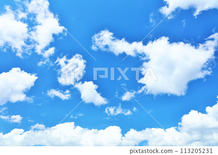 Summer blue sky and white clouds Summer blue sky and white clouds 113205231