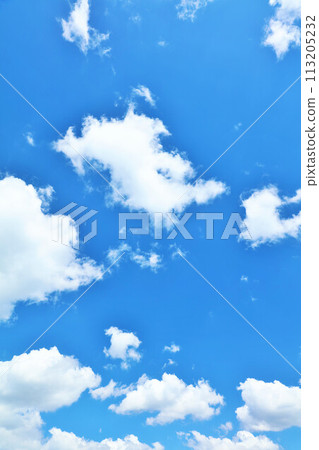 Summer blue sky and white clouds Summer blue sky and white clouds 113205232