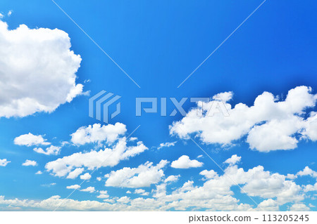 Summer blue sky and white clouds Summer blue sky and white clouds 113205245