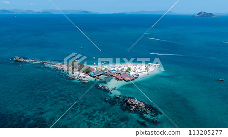 Arerial view Koh Khai Nok, Khai Nok island is one of the most famous island in Thailand, Crystal clear water and white sand beach can attract many tourists, Phuket, Thailand. Arerial view Koh Khai Nok, Khai Nok island is one of the most famous island in Thailand, Crystal clear water and white sand beach can attract many tourists, Phuket, Thailand. 113205277