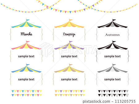 Event title frame tent 113205755