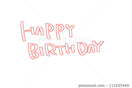 Illustration of HAPPYBIRTHDAY characters 113205949