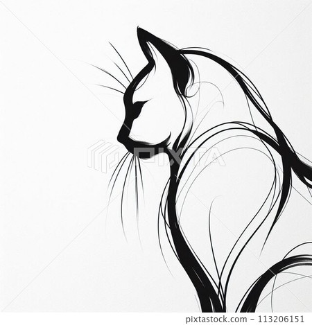 [線條畫]塗鴉風格的貓 113206151