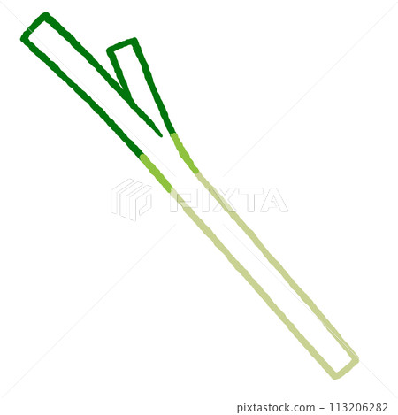 Illustration of a simple green onion Illustration of a simple green onion 113206282