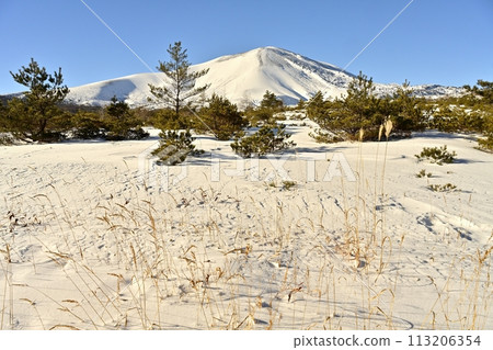 Mount Asama in the winter snow fields from Onioshi Road Mount Asama in the winter snow fields from Onioshi Road 113206354