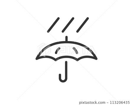 天氣預報的雨天圖示（線圖）的插圖 113206435