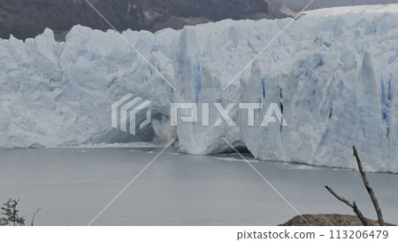 Slow-Motion Ice Calving from Perito Moreno Glacier Cave Slow-Motion Ice Calving from Perito Moreno Glacier Cave 113206479