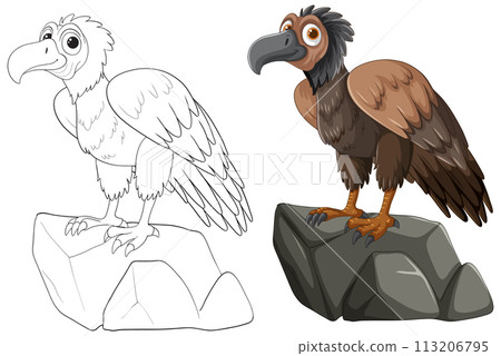 Perched Vultures: From Sketch to Illustration Perched Vultures: From Sketch to Illustration 113206795