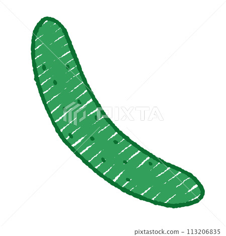 Illustration of a simple cucumber Illustration of a simple cucumber 113206835