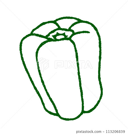 Simple green pepper illustration 113206839