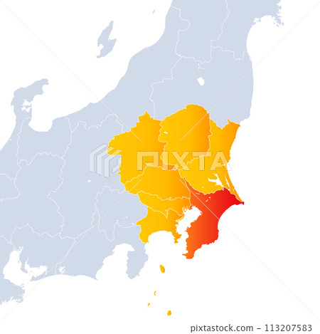 Chiba Prefecture Map and Kanto Region 113207583