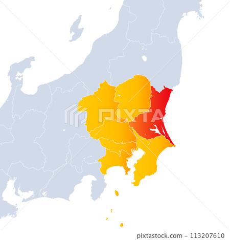 茨城縣地圖和關東地區 113207610