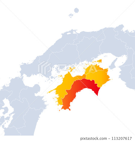 高知縣地圖和四國地區 高知縣地圖和四國地區 113207617