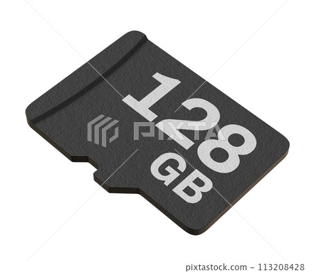 Memory card with 128 GB capacity, MicroSD flash storage disc Memory card with 128 GB capacity, MicroSD flash storage disc 113208428