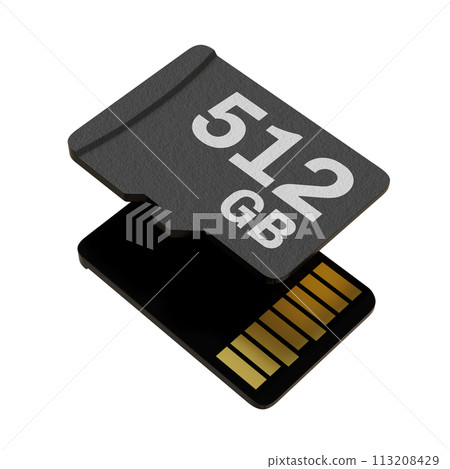 Memory card with 512 GB capacity, MicroSD flash storage disc 113208429